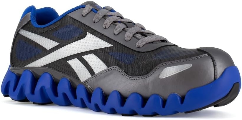 image:imageReebok Work Mens Zig Pulse Work EH Comp Toe Athletic Work ShoeGreyBlue