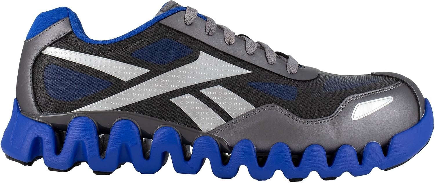 image:imageReebok Work Mens Zig Pulse Work EH Comp Toe Athletic Work ShoeGreyBlue