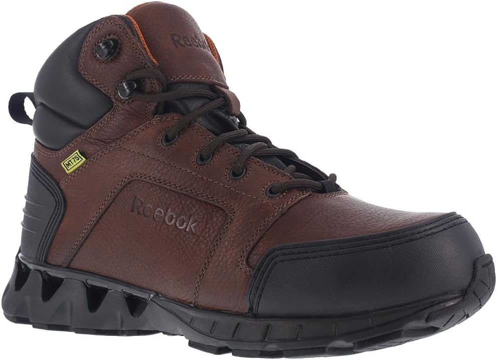 image:imageReebok Work Mens Zigkick 6 Inch Electrical Carbon Toe WorkDuty Black BrownDark Brown