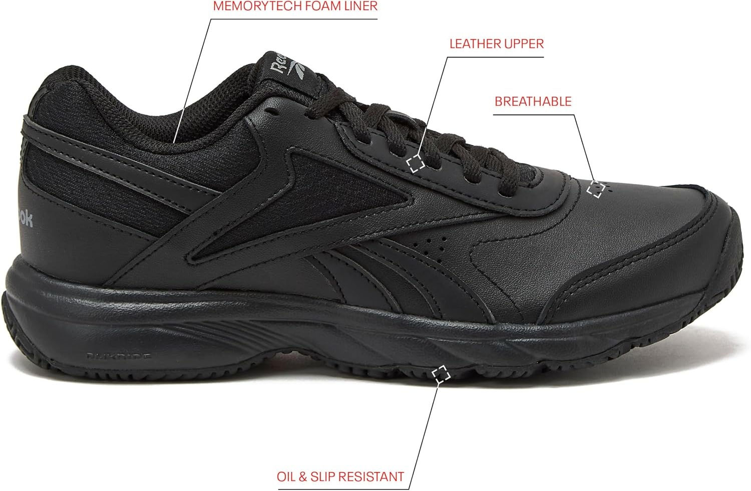 image:imageReebok Work N Cushion Non Slip Work Shoes for Men Black or White Safety SneakersBlackCold Grey5Black