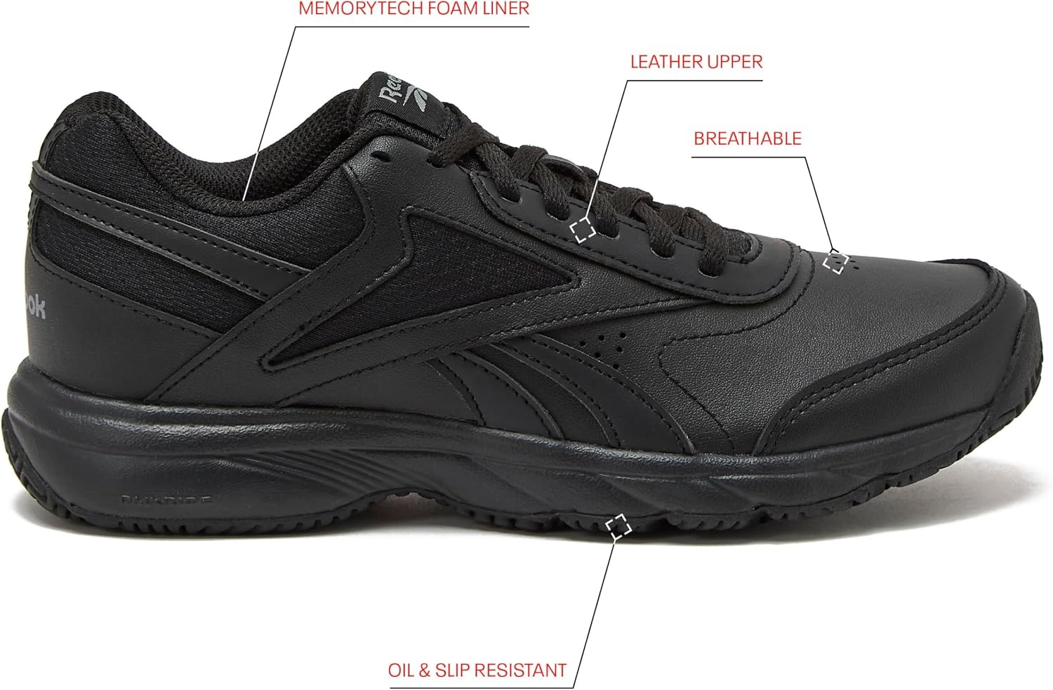 image:imageReebok Work N Cushion Non Slip Work Shoes for Men Black or White Safety SneakersCold GreyBlack