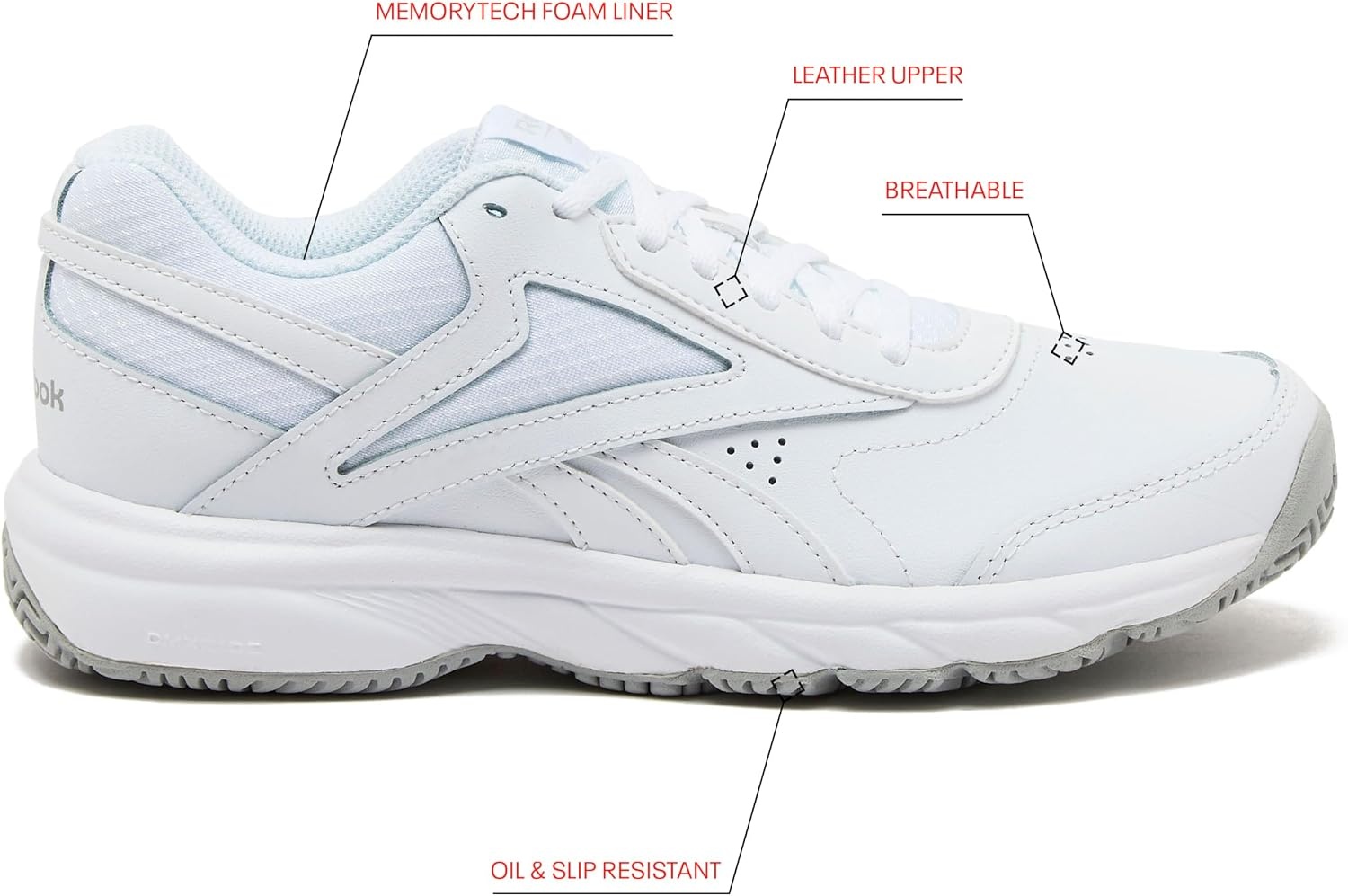 image:imageReebok Work N Cushion Non Slip Work Shoes for WomenWhiteCold Grey2White