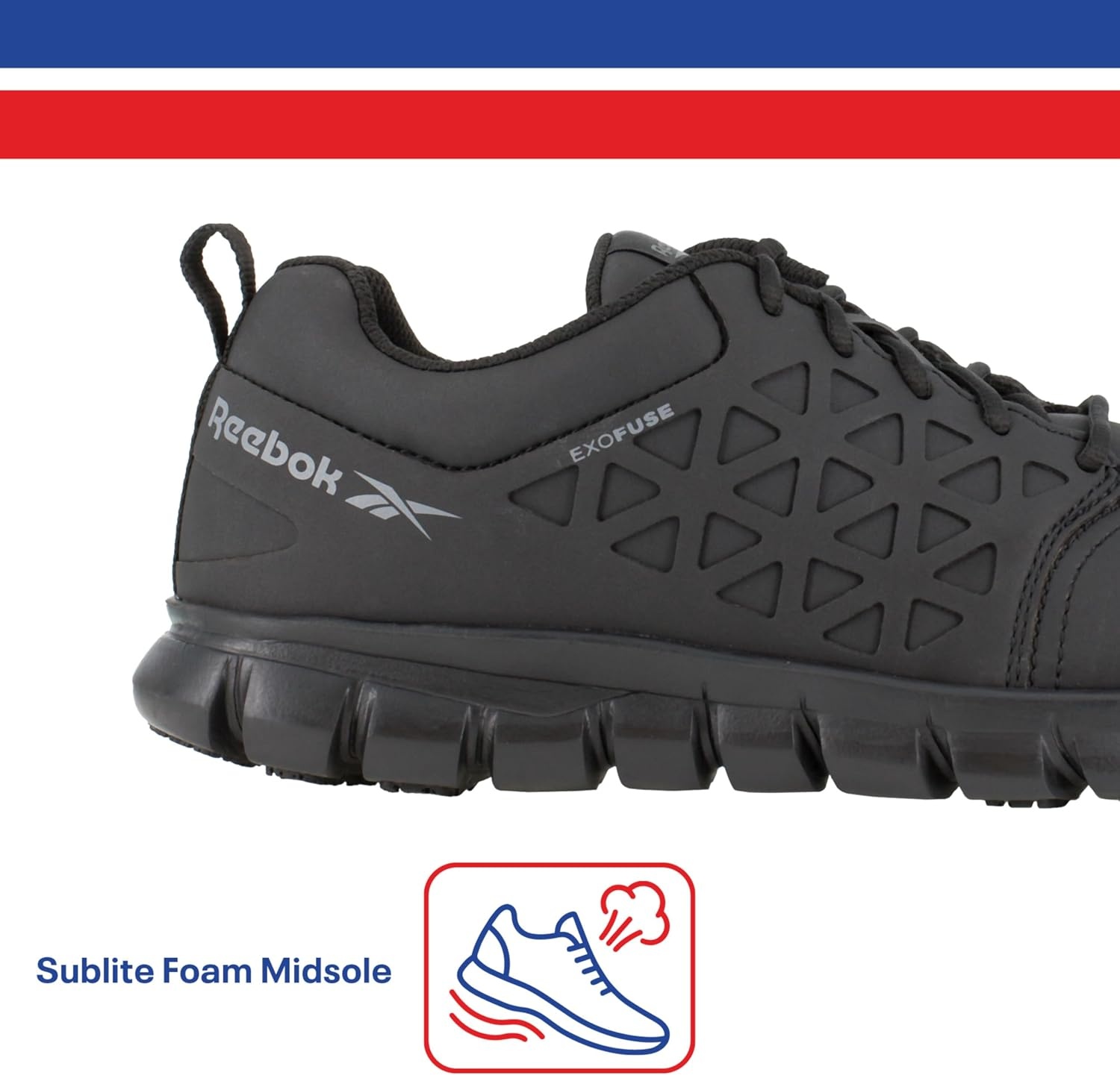 image:imageReebok Work RB4051 Mens Sublite Cushion Work Safety Toe Black