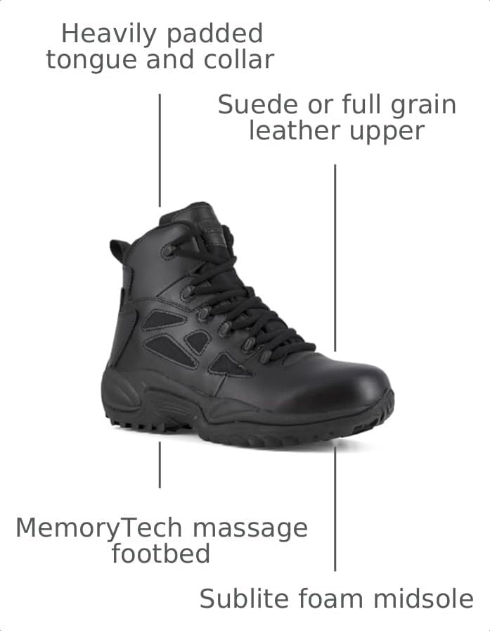 image:imageReebok Work Rapid Response RB 8 CT Boot Womens Boot 9 BM US BlackBlack