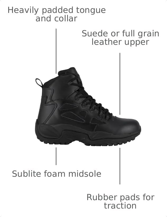 image:imageReebok Work Rapid Response RB 8 CT Boot Womens Boot 9 BM US BlackBlack