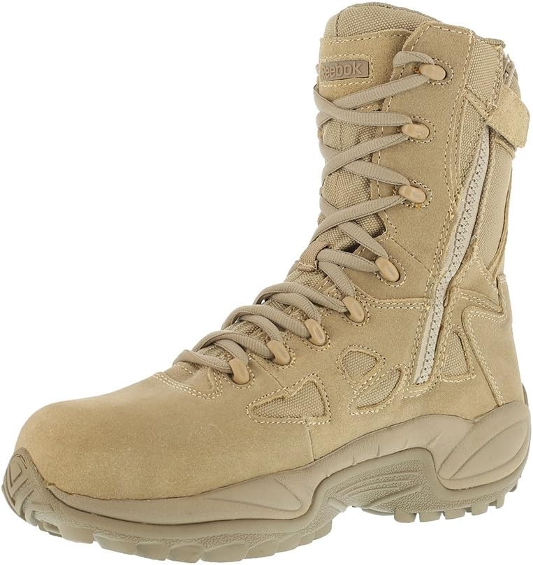 image:imageReebok Work Rapid Response RB 8 CT Boot Womens Boot 9 BM US BlackDesert Tan