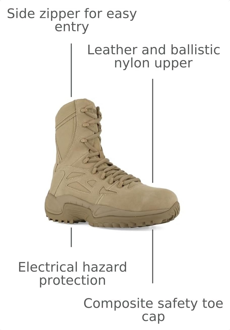 image:imageReebok Work Rapid Response RB 8 Composite Toe Mens BootDesert Tan