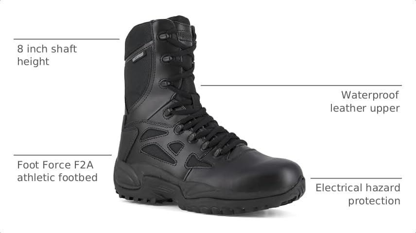 image:imageReebok Work Rapid Response RB 8 WP Boot Womens Boot 9 BM US Black