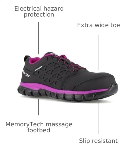 image:imageReebok Work Sublite Cushion Work EXOFUSE Composite Toe Womens OxfordBlack
