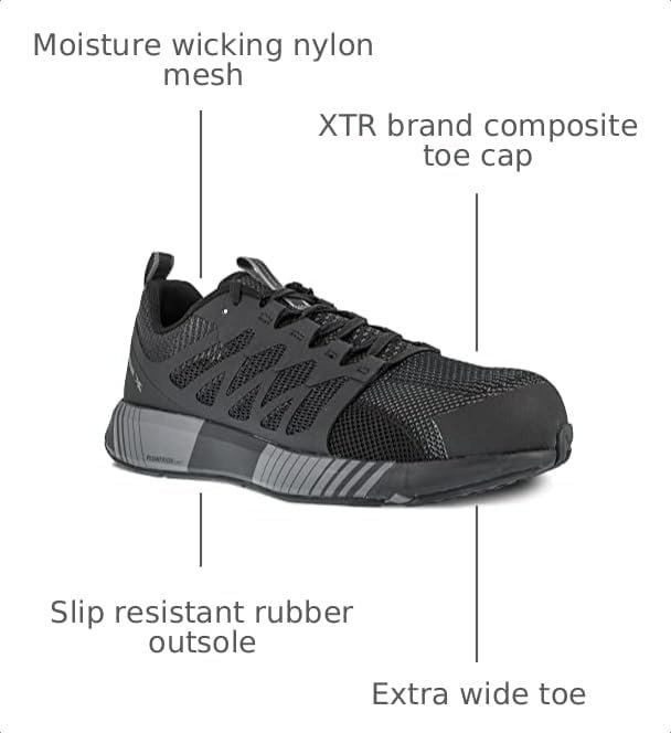image:imageReebok Work Womens Fusion Flexweave Work Eh Comp Toe Shoe Black 9 Medium