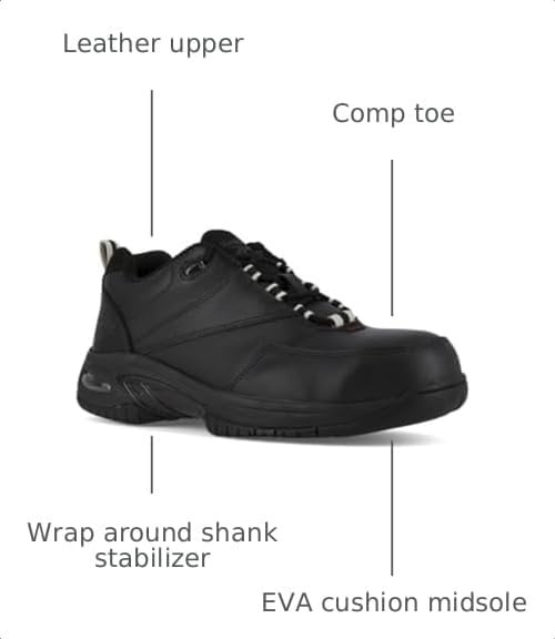 image:imageReebok Work Womens TYAK 6 Inch Composite Toe Work Safety Shoes Casual BrownBlack