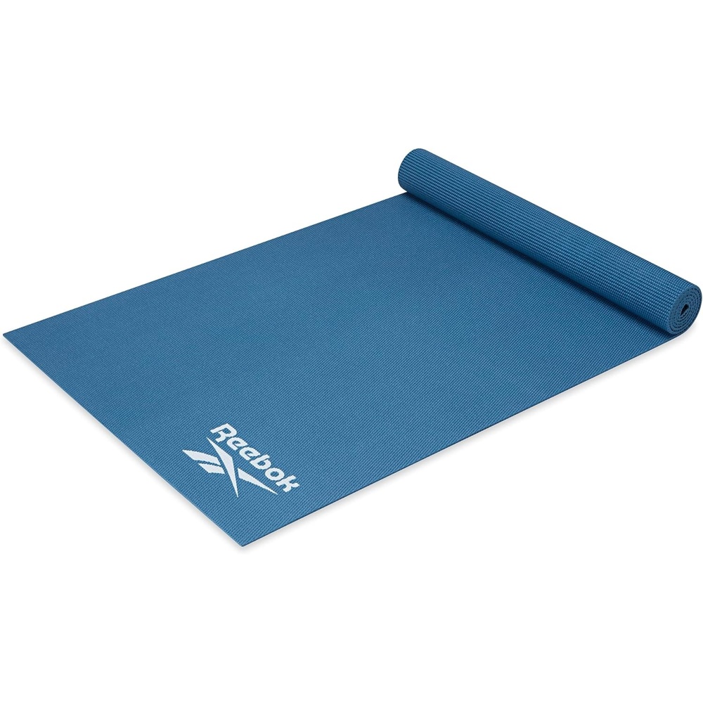 image:imageReebok 5mm Solid Yoga Mat 68 x 24 NonSlip Lightweight Foldable and Durable Exercise Mat with Carry Strap for Home Workout Yoga Pilates Fitness and Outdoor TrainingHoops Blue
