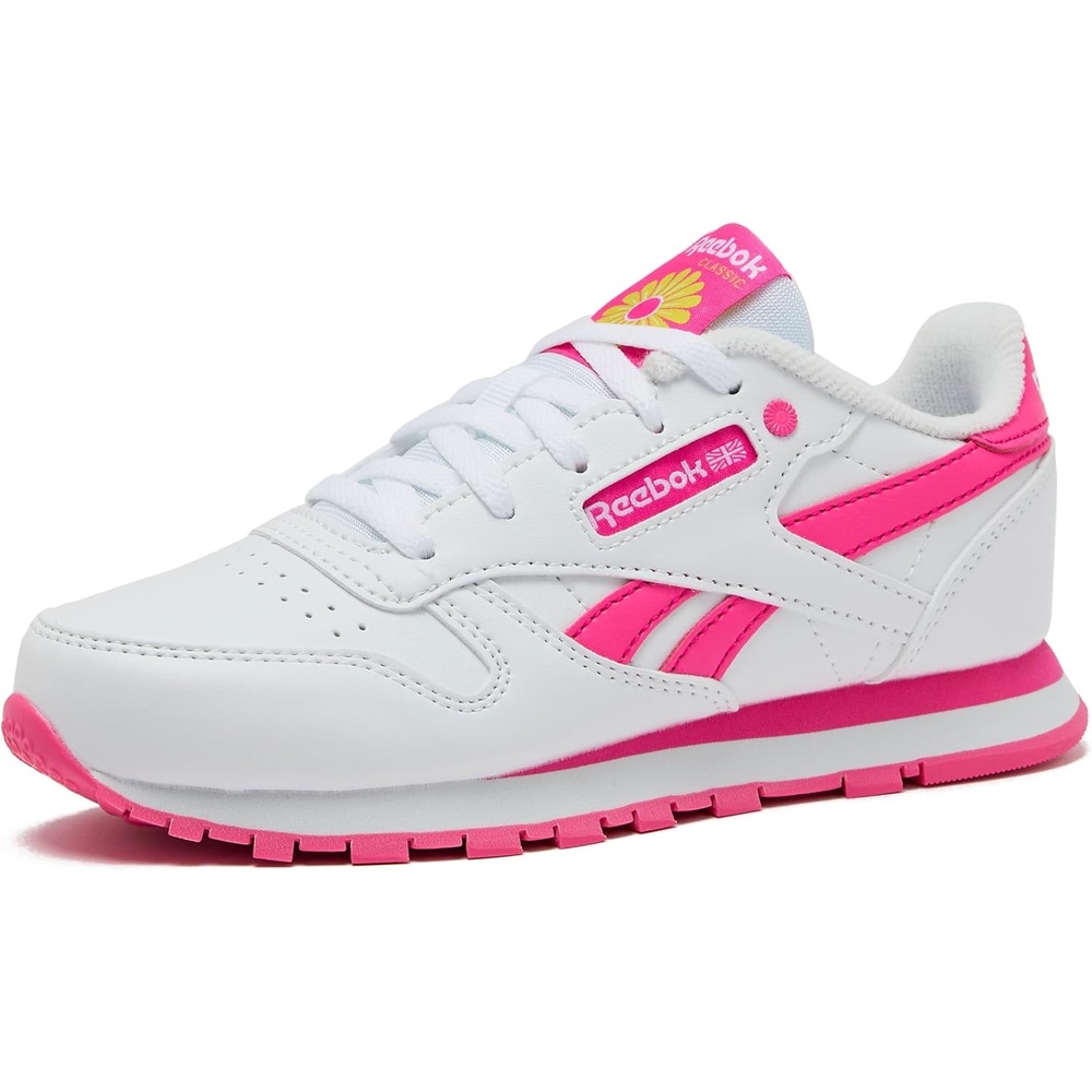 image:imageReebok Classic Nylon Womens Sneakers Casual Tennis Shoes WomenWhiteAtomic PinkElectric Yellow