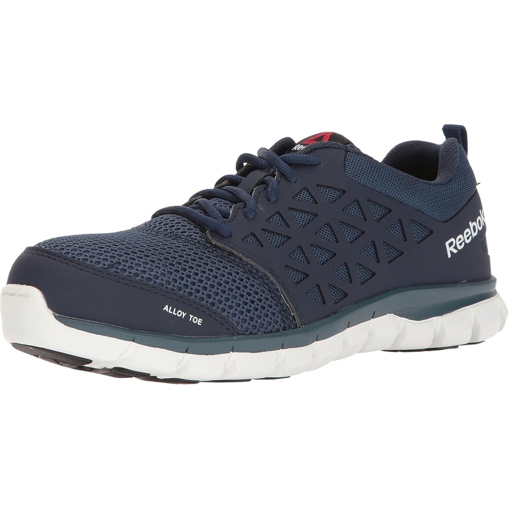 image:imageReebok Mens Rb4042 Sublite Cushion Work Safety Athletic Alloy Toe ShoesNavy