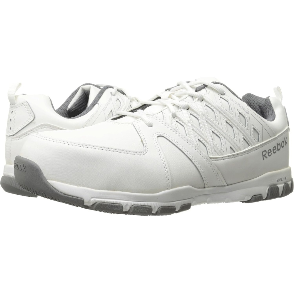 image:imageReebok Mens Rb4042 Sublite Cushion Work Safety Athletic Alloy Toe ShoesWhite