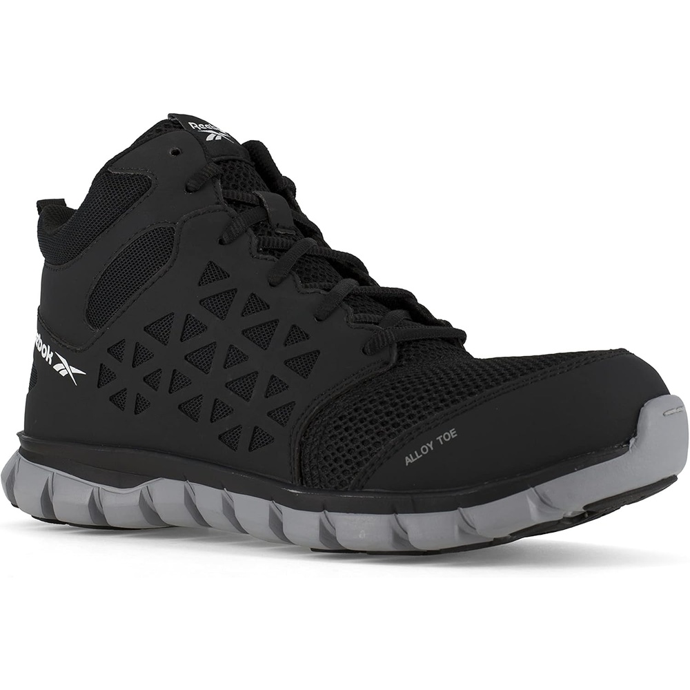 image:imageReebok Mens Sublite Cushion Mid Slip Resistant Alloy Toe WorkDuty BlackBlackblackwhite