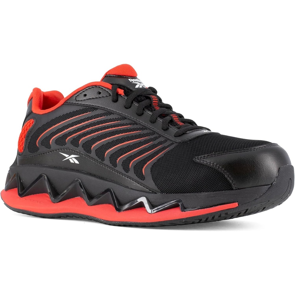 image:imageReebok Mens Work Zig Elusion Heritage SneakersBlackred