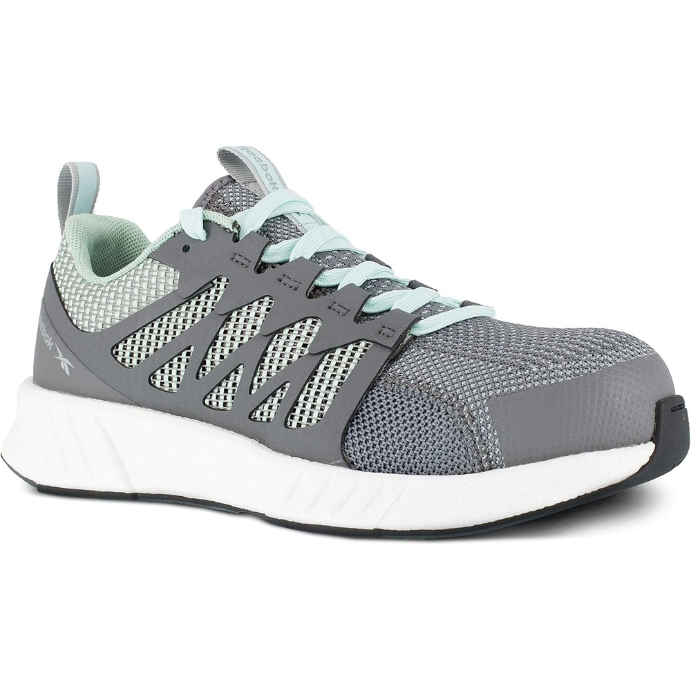 image:imageReebok Womens Rb314 Womens Fusion Flexweave Work Safety Toe Athletic Work Shoe Heritage TealGrey and Mint Green