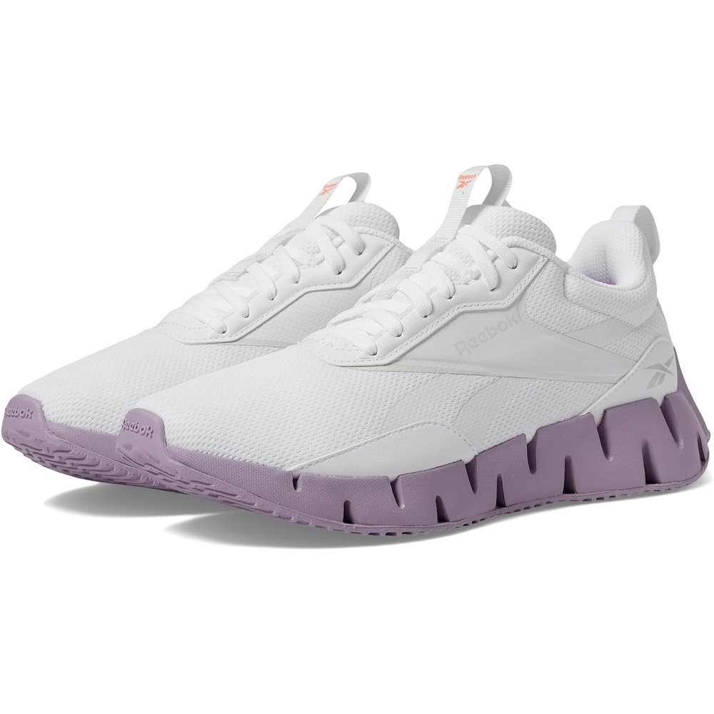 image:imageReebok Womens Zig Dynamica SneakerWhiteBarely GreyDusk Purple