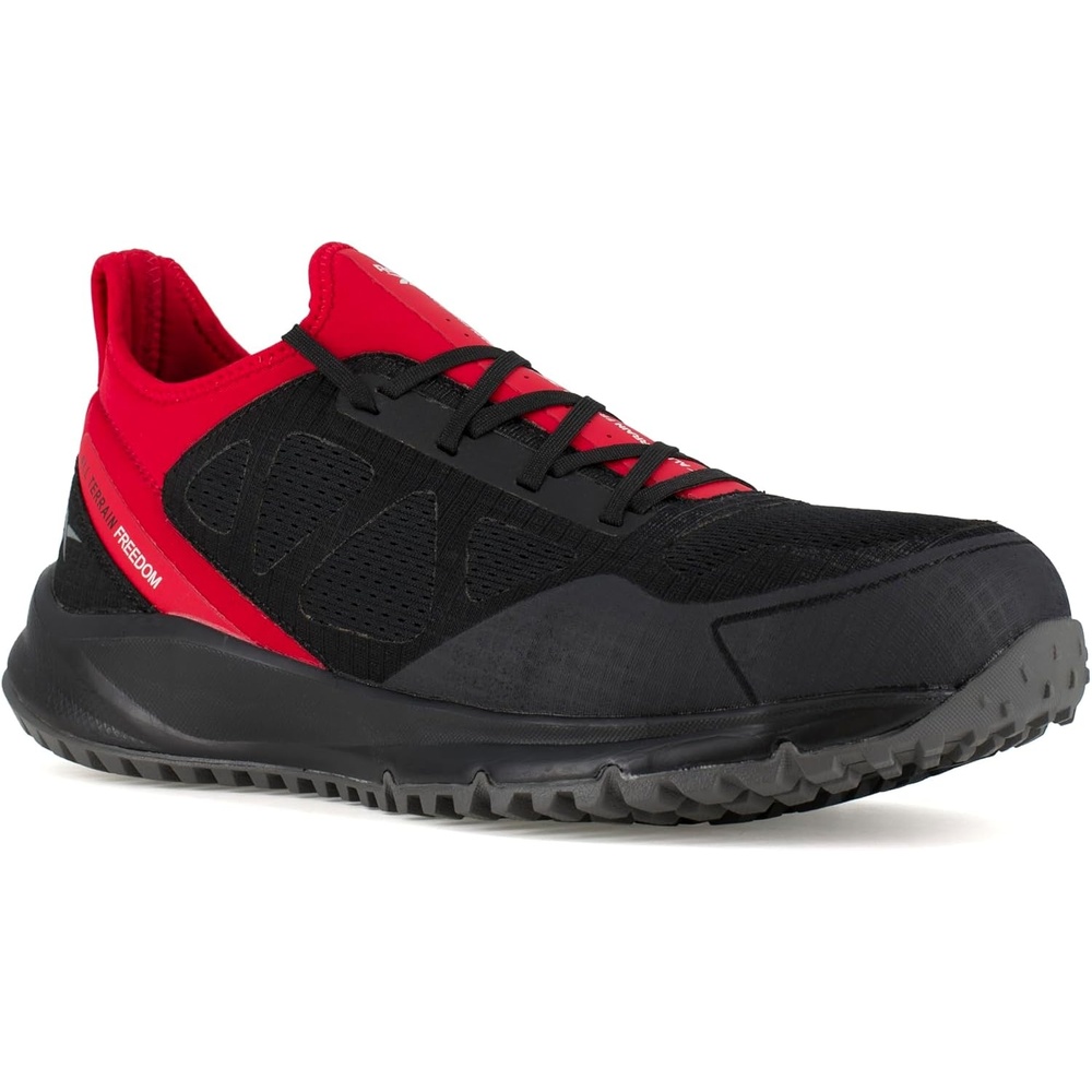 image:imageReebok Work Mens All Terrain Slip Resistant Steel Toe Work Safety Shoes Casual BlackBlack and Red