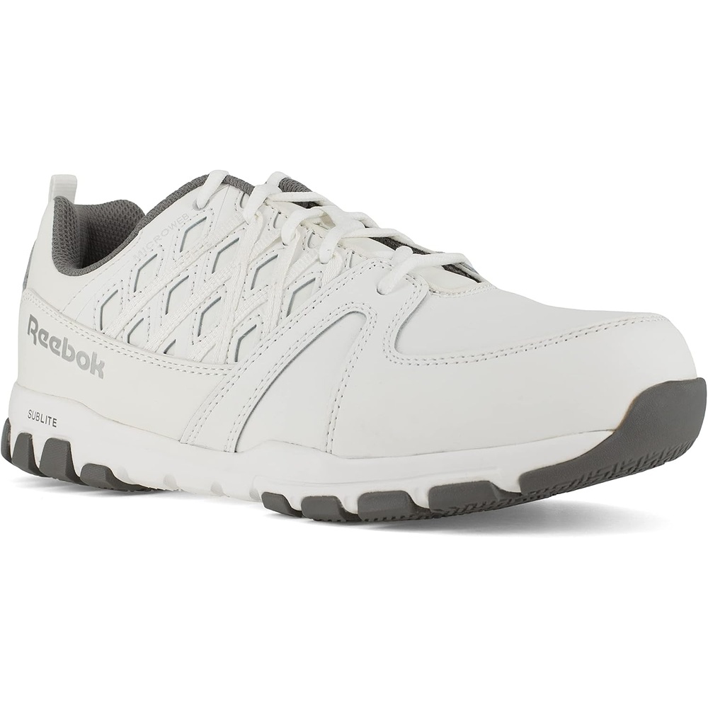 image:imageReebok Work Mens Sublite Slip Resistant Steel Toe WorkDuty WhiteWhite