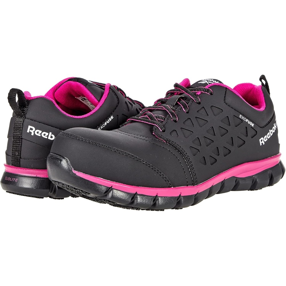 image:imageReebok Work Sublite Cushion Work EXOFUSE Composite Toe Womens OxfordBlackPink