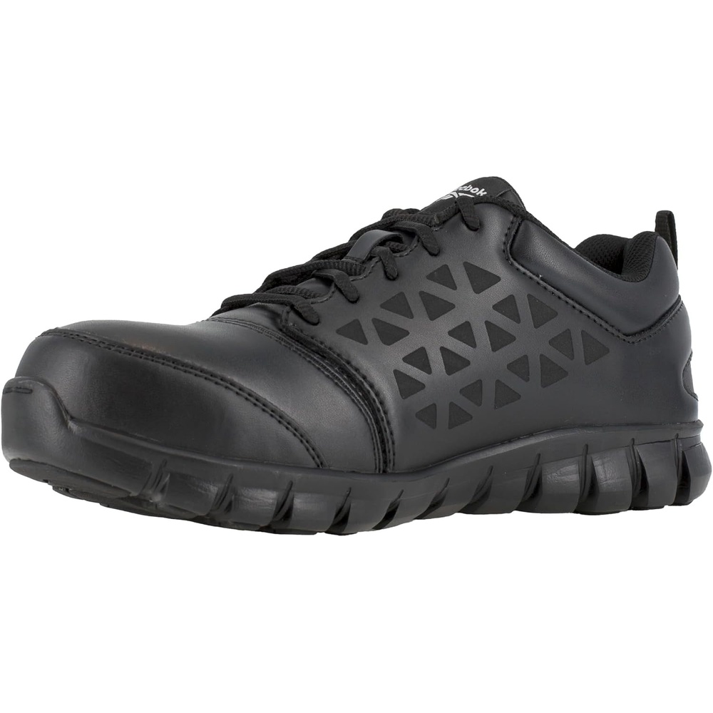 image:imageReebok Work Womens Sublite Cushion Alloy Toe EH Athletic Work Shoe Black Leather RB047