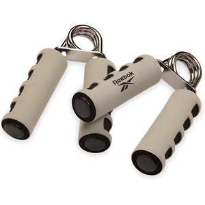 Reebok 2-Pack Hand Grips, Spring Coiled Wrist, Fingers & Forearm Strength Trainer with Soft Foam Handles, Improves Grip Strength, Resistance Hand Gripper for Manual Exercises & Rehab(Grey/Black)