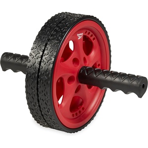 Reebok Ab Roller Wheel, Dual Non-Skid Wheels (Red) | Dual Non-Skid Wheels | Core Strength, Ab Training & Stability | Ergonomic Foam Handles | Home & Gym Use