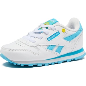 Reebok Classic Nylon Womens Sneakers, Casual Tennis Shoes Women(Toddler White/Digital Blue/Electric Yellow)
