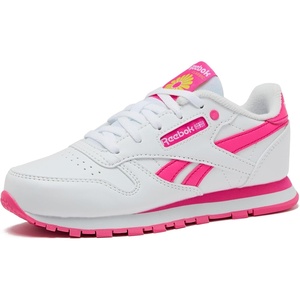 Reebok Classic Nylon Womens Sneakers, Casual Tennis Shoes Women(White/Atomic Pink/Electric Yellow)