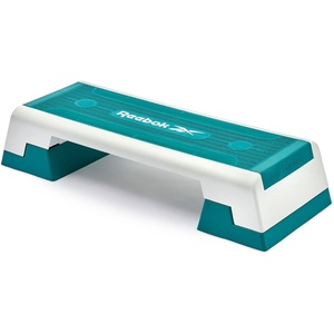 Reebok Fitness Multipurpose Adjustable Aerobic and Strength Training Workout Step Platform for HIIT, Cardio, and General Sessions(Teal)