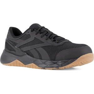 Reebok Mens Nanoflex Work Electrical Hazard Composite Toe Shoe(Black/Gum)