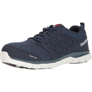 Reebok Men’s Rb4042 Sublite Cushion Work Safety Athletic Alloy Toe Shoes(Navy)