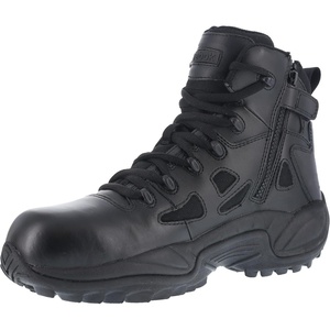 Reebok Men’s Rb8694 Rapid Response Rb Composite Toe 6″ Tactical Stealth Boot Sidezipper Desert Tan Military & Tactical Boots(Black)