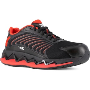 Reebok Men’s Work Zig Elusion Heritage Sneakers(Black-red)
