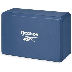 Reebok Solid Yoga Block, 4” x 6” x 9” Yoga Brick with Lightweight Support for Flexibility, Balance & Alignment, Portable Foam Block for Fitness, Home Workout, Stretching & More(Hoops Blue)