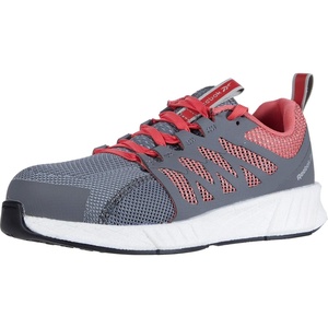 Reebok Womens Rb314 Womens Fusion Flexweave™ Work Safety Toe Athletic Work Shoe Heritage Teal(Grey and Red)