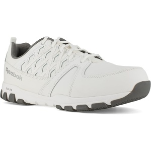 Reebok Women’s Rb434 Sublite Cushion Work Safety Toe Athletic Steel Oxford Shoes(White)