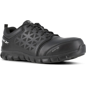 Reebok Work Sublite Cushion Work Alloy Toe Men’s Oxford(Black-black-white)