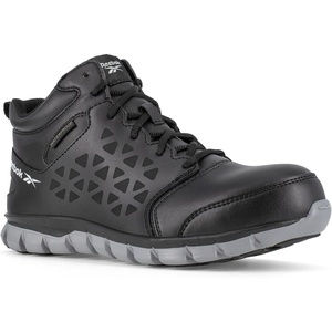 Reebok Work Sublite Cushion Work Mid Met Guard Alloy Toe Women’s Oxford(Black and Grey)