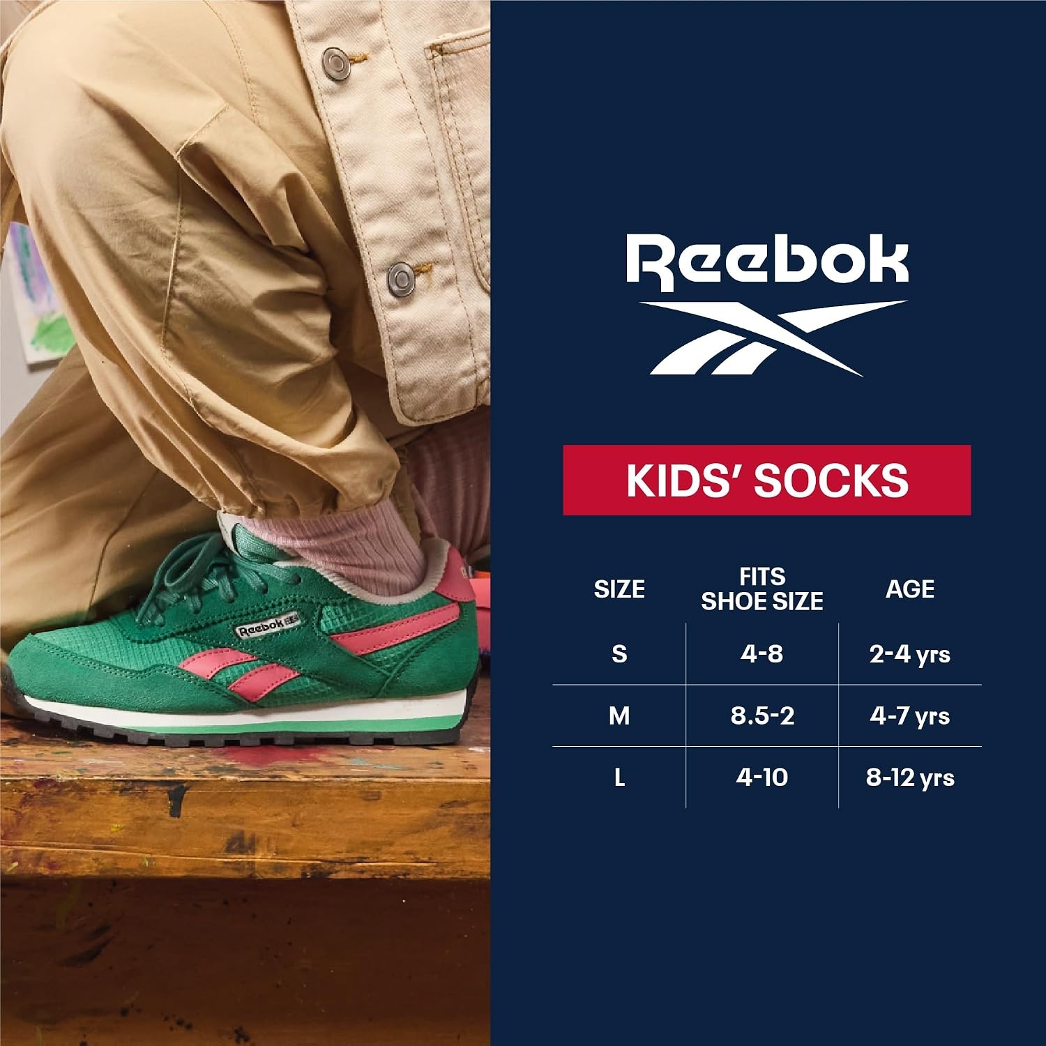 image:imageReebok Boys Low Cut Socks 6Pack MoistureWicking Cushioned Ankle Socks Breathable Cushioned Comfort with a Stretch Performance Fit and Reinforced Toe Seam for Sports or Everyday WearBlackGrey Pattern