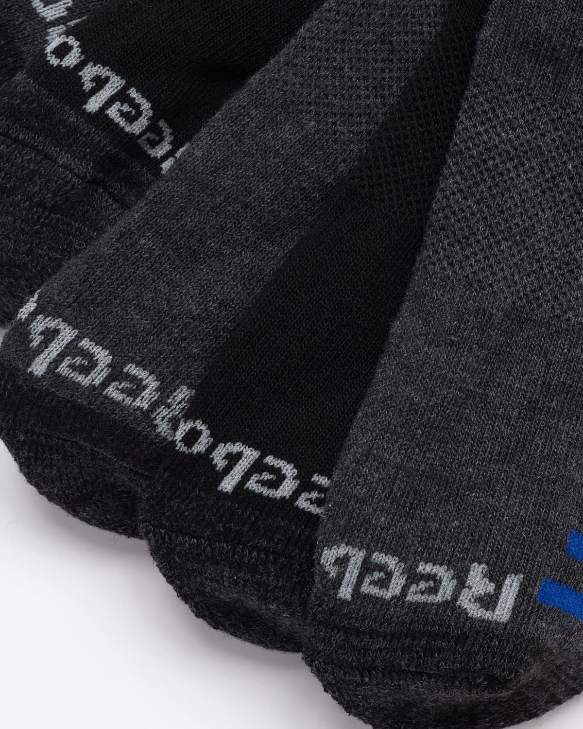 image:imageReebok Boys Low Cut Socks 6Pack MoistureWicking Cushioned Ankle Socks Breathable Cushioned Comfort with a Stretch Performance Fit and Reinforced Toe Seam for Sports or Everyday WearBlackGrey Pattern
