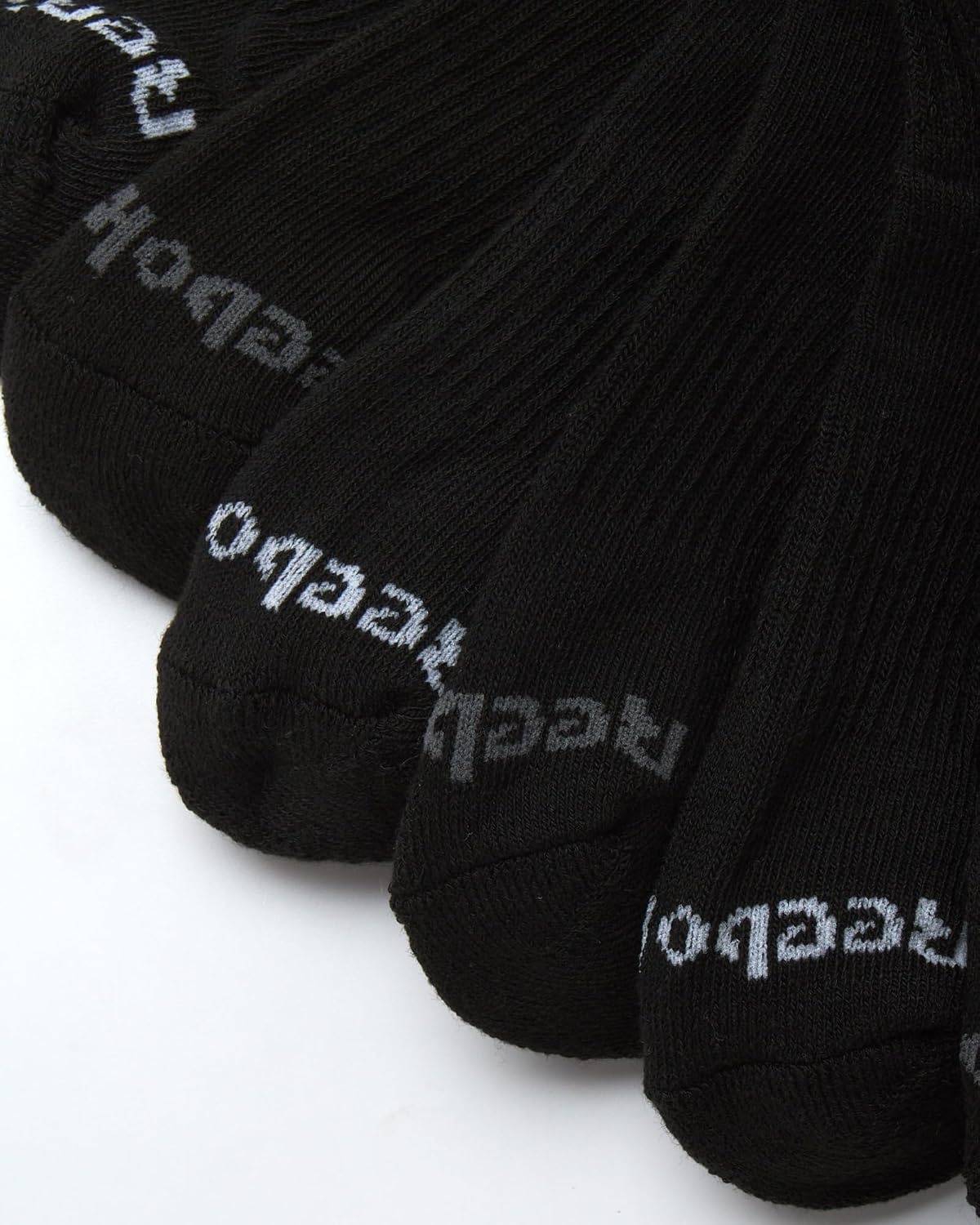 image:imageReebok Boys Quarter Socks 12Pack Cushioned Athletic Socks wArch Support MoistureWicking Breathable Fabric with a Reinforced Toe Seam Built for AllDay Active WearBlack Logo