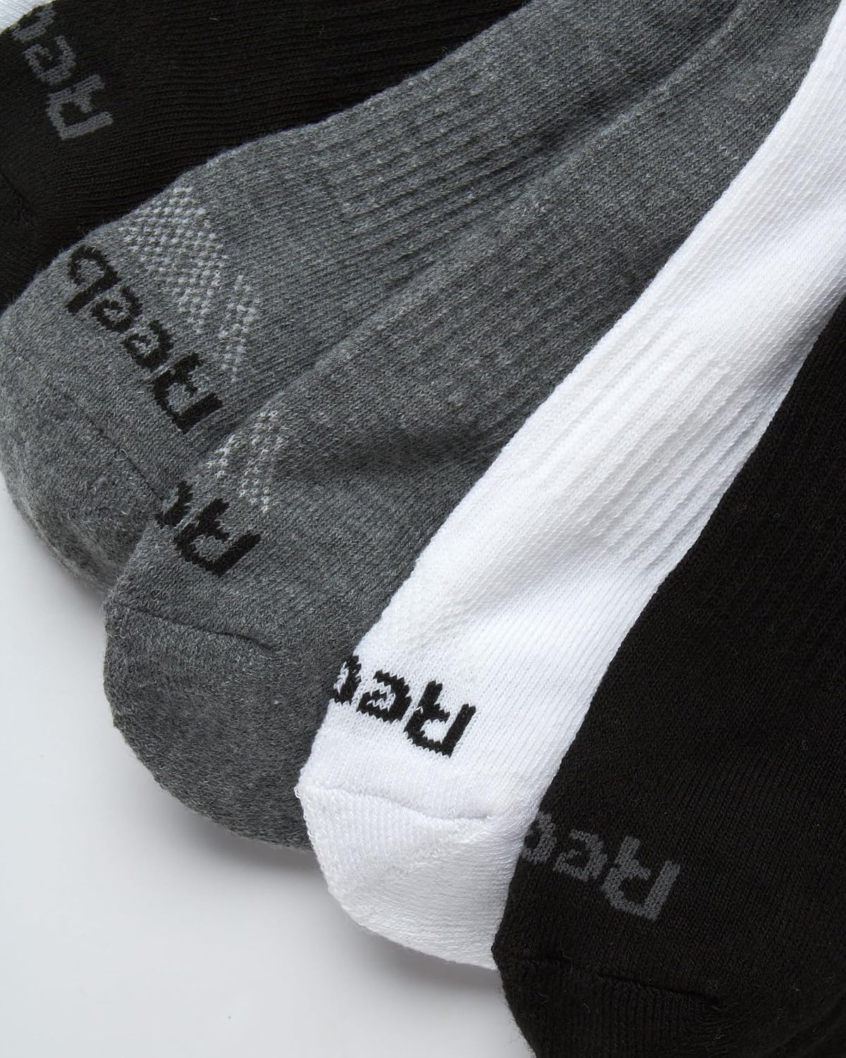 image:imageReebok Boys Quarter Socks 6 Pack Performance Quarter Cut Athletic Socks Breathable Moisturewicking Fabric Cushioned Footbed Eases Fatigue Arch Support Locks in FitBlackWhiteGrey