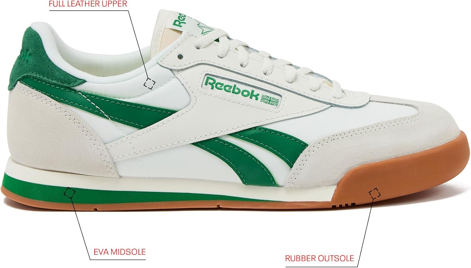 image:imageReebok Campio XT Mens SneakersChalkGreenGum
