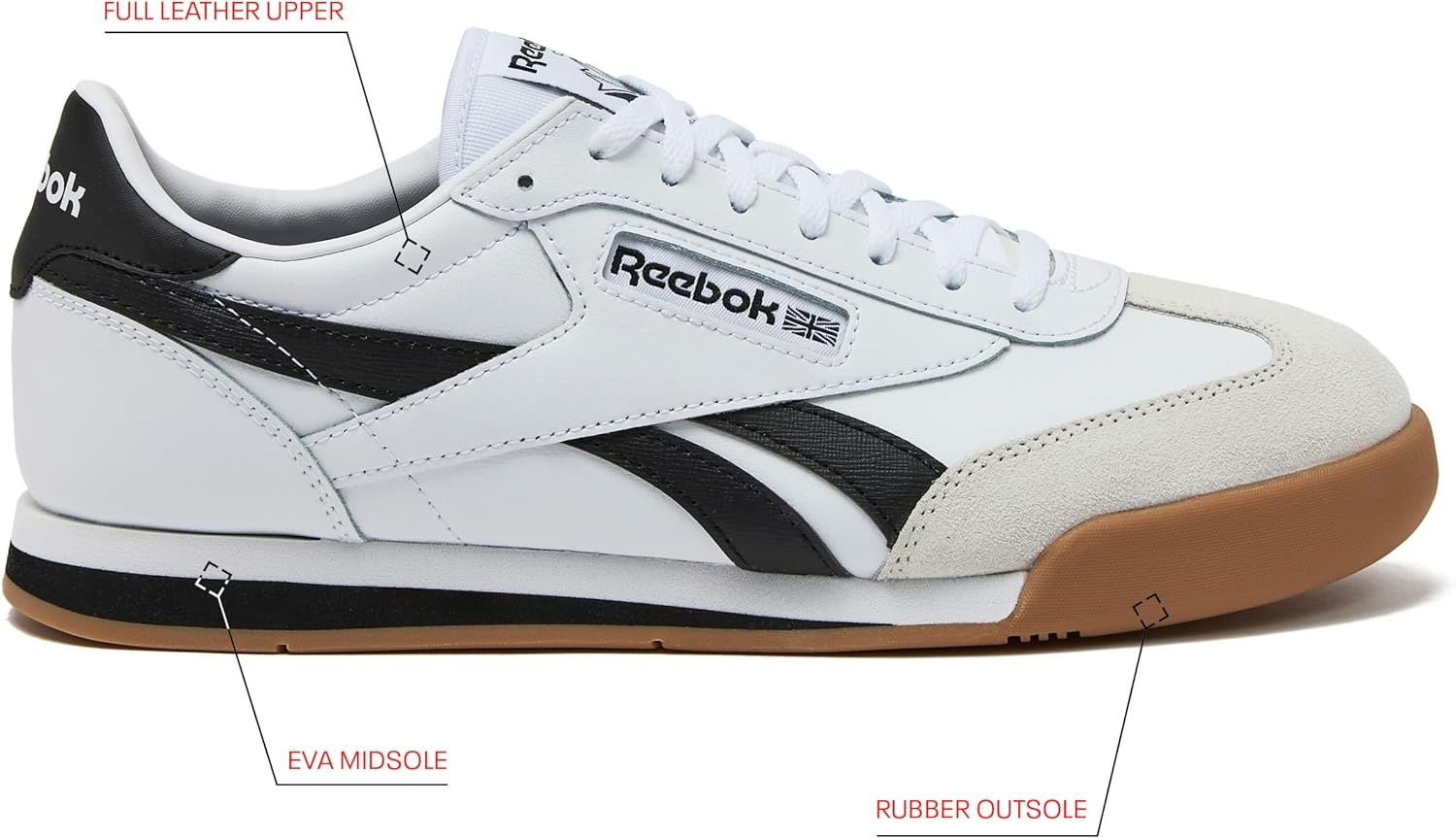 image:imageReebok Campio XT Mens SneakersFootwear WhiteBlackReebok Gum 4