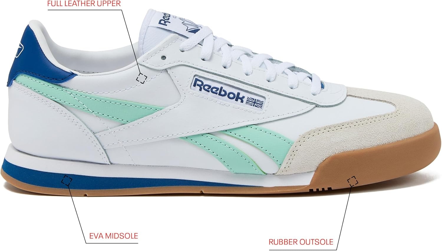 image:imageReebok Campio XT Mens SneakersWhiteTwilight BlueGlitch Aqua