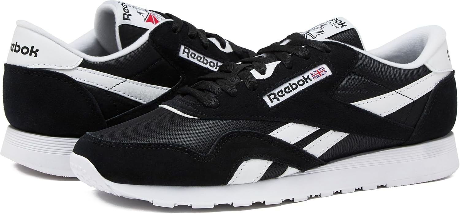 image:imageReebok Classic Nylon Mens Sneakers Tennis ShoesCore BlackFootwear WhiteFootwear White
