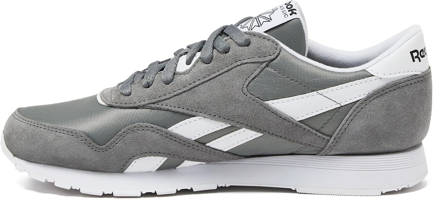 image:imageReebok Classic Nylon Mens Sneakers Tennis ShoesPure Grey5Footwear WhiteFootwear White
